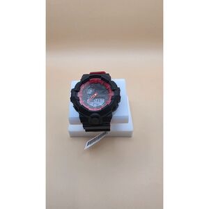Activa X Dual Time Men's Digital Analog Sport Watch Black Red Water Resistant